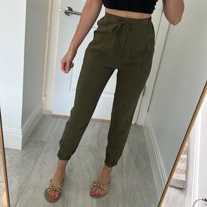 Green joggers